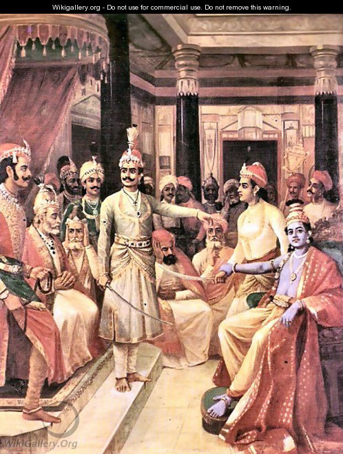 Sri Krishna as Envoy - Raja Ravi Varma