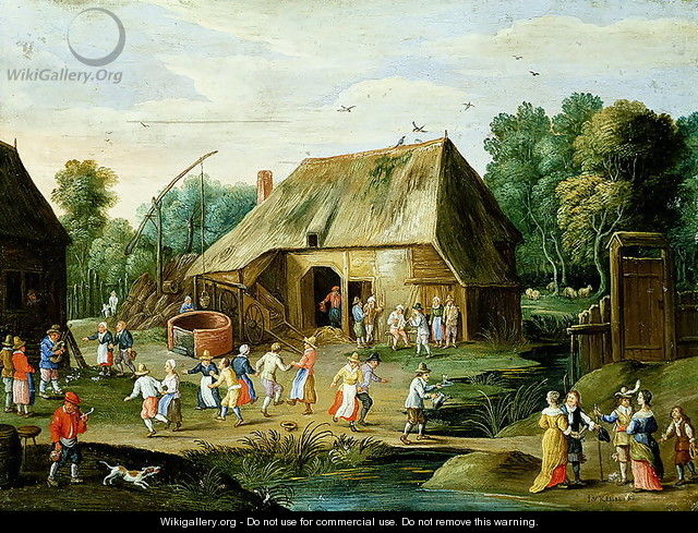 Gentry at a Peasant Dance - Jan van Kessel