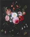 Spring Flowers in a glass vase - Jan van Kessel