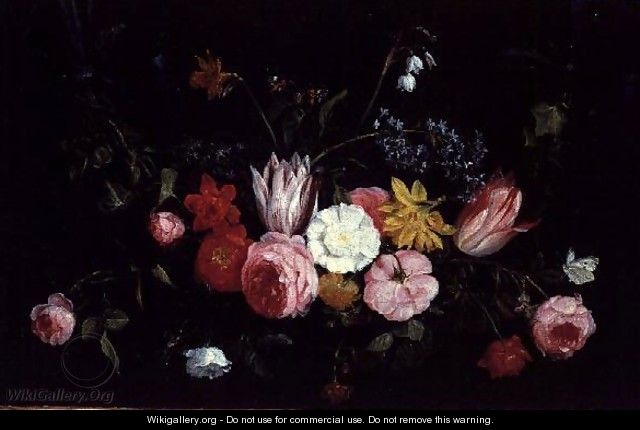 Still Life flowers and butterflies - Jan van Kessel