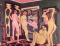 Bathers in a Room - Ernst Ludwig Kirchner