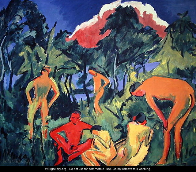 Nudes in the Sun Moritzburg - Ernst Ludwig Kirchner
