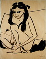 Crouching Nude Girl - Ernst Ludwig Kirchner