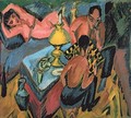 Otto Muller 1874-1930 Playing Chess - Ernst Ludwig Kirchner