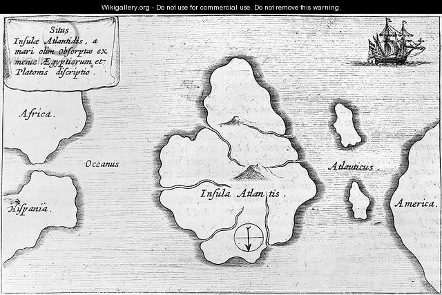 Map of Atlantis - Athanasius Kircher