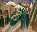Leipzig Street with Electric Tram - Ernst Ludwig Kirchner
