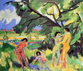 Nudes Playing under Tree - Ernst Ludwig Kirchner