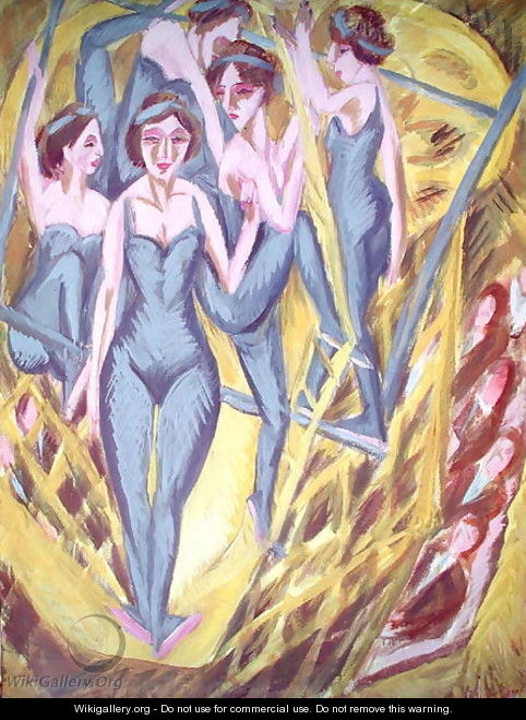 Trapeze Artists in Blue - Ernst Ludwig Kirchner
