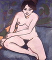 Model on Blue Ground - Ernst Ludwig Kirchner