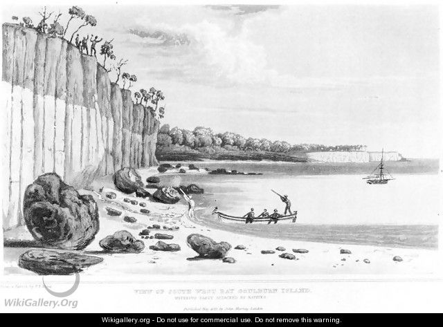 Watering Party Attacked by Natives in South West Bay Goulburn Island - (after) King, Philip Parker