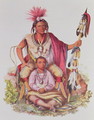 Keokuk or Watchful Fox Chief of the Sauks and Foxes and his Son Musewont or Long haired Fox - (after) King, Charles Bird