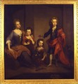 Portrait of Richard Boyle 3rd Earl of Burlington with his three sisters Elizabeth Juliana and Jane Boyle - Sir Godfrey Kneller