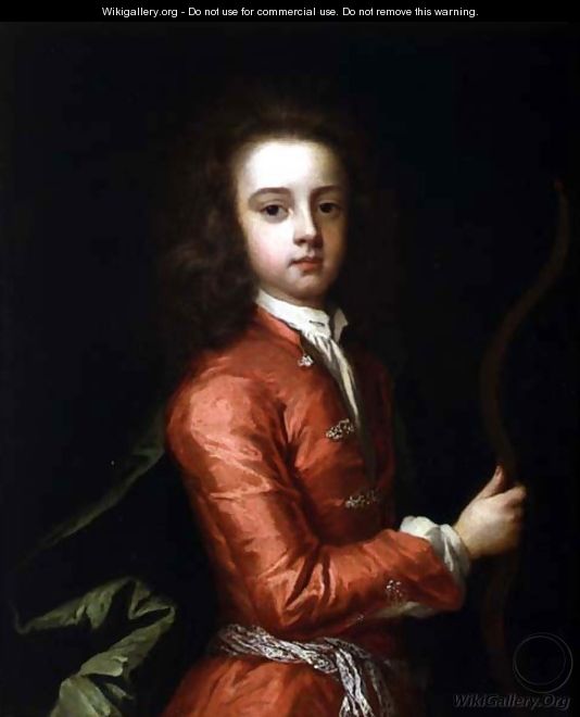Portrait of a boy said to be the Duke of Gloucester holding a bow - Sir Godfrey Kneller
