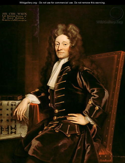 Portrait of Sir Christopher Wren 1632-1723 - Sir Godfrey Kneller