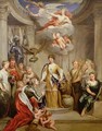 Queen Anne presenting plans of Blenheim to military Merit - Sir Godfrey Kneller