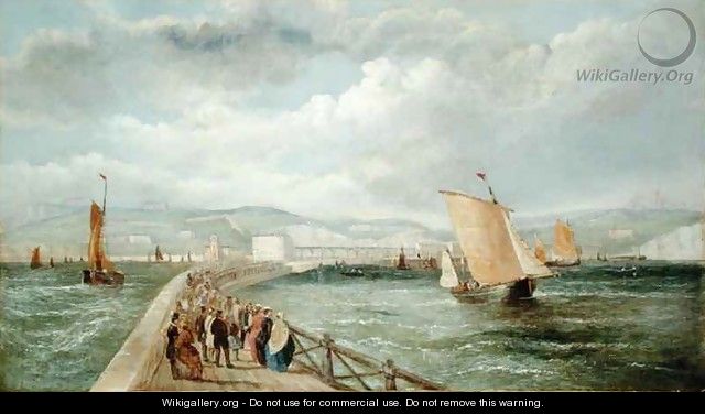 Dover from the Admiralty Pier - William Adolphus Knell