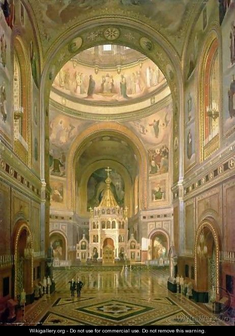 Interior of the Church of Christ the Saviour in Moscow - Fedor Andreevich Klages
