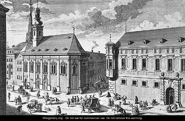 View of the church of St Nicholas Vienna - (after) Kleiner, Salomon