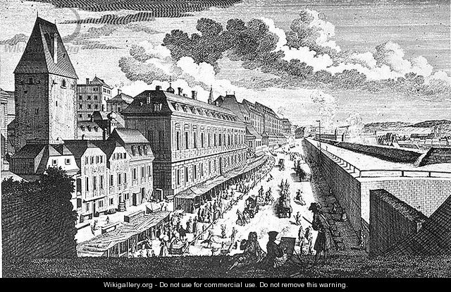 View of a street in Vienna - (after) Kleiner, Salomon