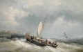 A Lugger Entering Harbour in a Storm - Hermanus Koekkoek