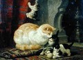 Kittens At Play - Henriette Gertruide Knip