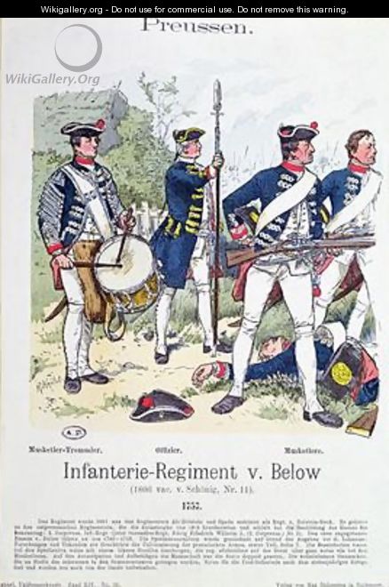 Soldiers from the Prussian Infantry Regiment von Below in 1757 - Richard Knoetel