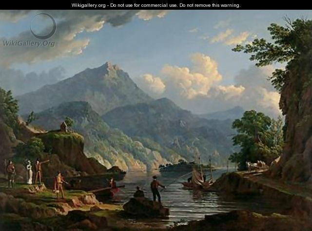 Landscape with a Tourist at Loch Katrine - John Knox