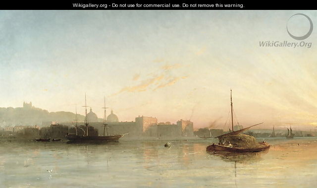 View of the Thames at Greenwich - (attr. to) Knell, William Adolphus