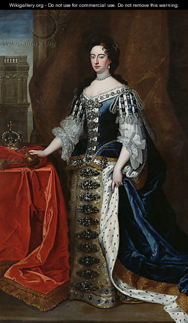 Portrait of Queen Mary 1662-94 - (after) Kneller, Sir Godfrey