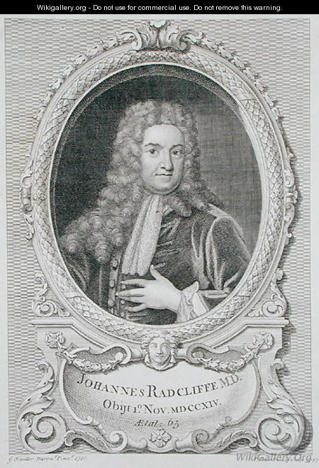 Portrait of John Radcliffe 1650-1714 - (after) Kneller, Sir Godfrey