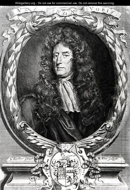 Portrait of Sir Roger LEstrange 1616-1704 - (after) Kneller, Sir Godfrey