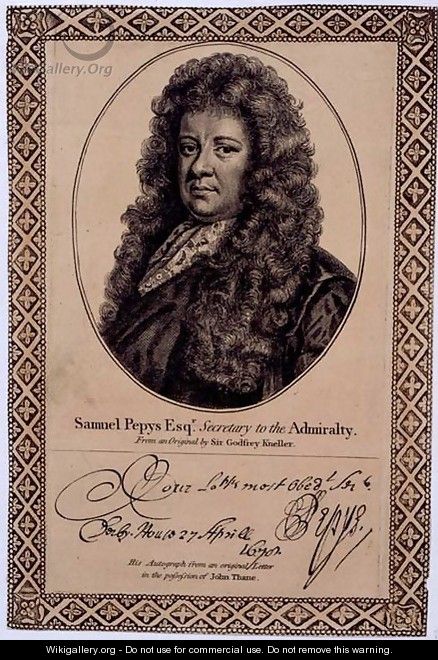 Samuel Pepys 1633-1703 2 - (after) Kneller, Sir Godfrey