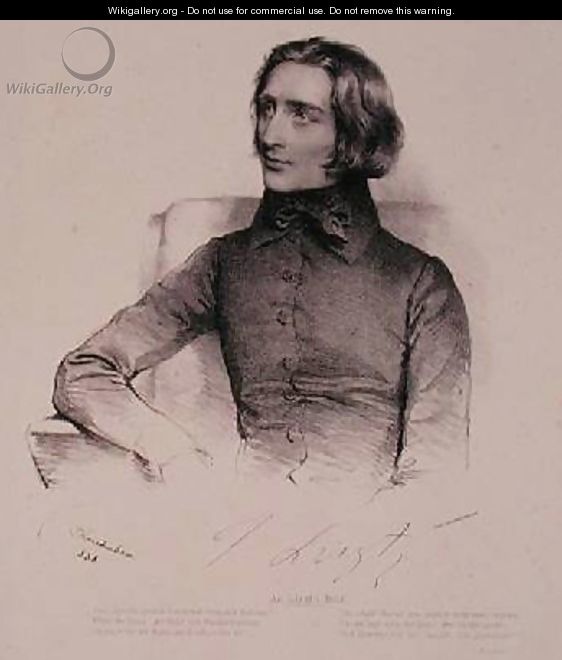 Portrait of Franz Liszt 1811-86 - Fritz Kriehuber