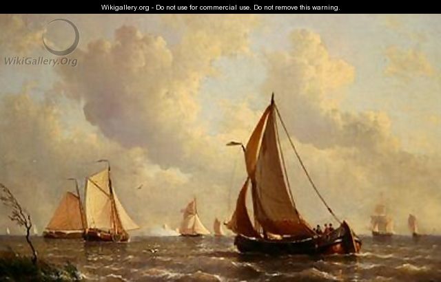 Boats Leaving Harbour - Everhardus Koster