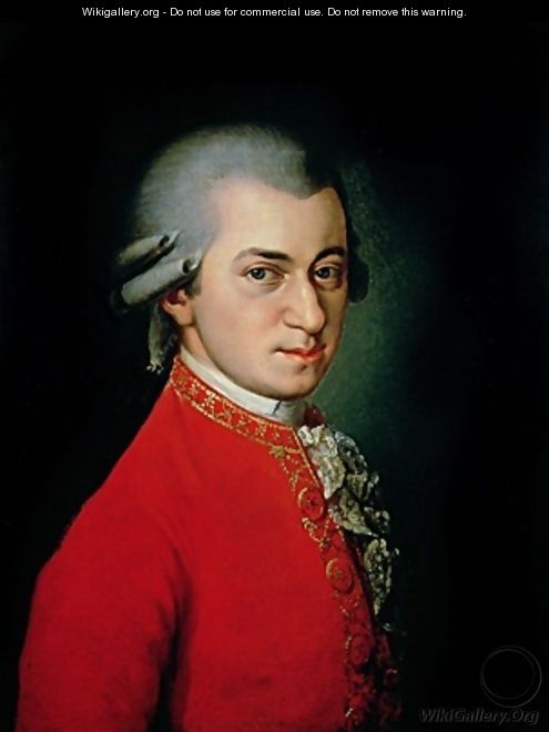 Portrait of Wolfgang Amadeus Mozart 1756-91 Austrian composer - Barbara Krafft