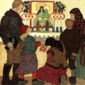 Family Around the Crib childrens book illustration - Steffi Krauss