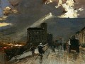 The Terrace in Kassel with a Storm Brewing - Louis Kolitz