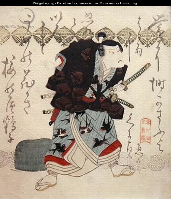 Onoe Kikugoro III as Nagoya Sanza in the Saya ate scabbards clashing scene - Utagawa Kunisada