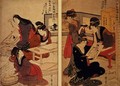 Artisans Making a Woodcut - Utagawa Kunisada