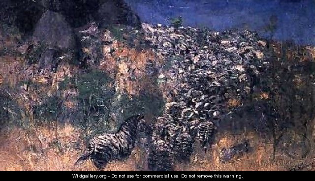Zebras in a Landscape - Wilhelm Kuhnert