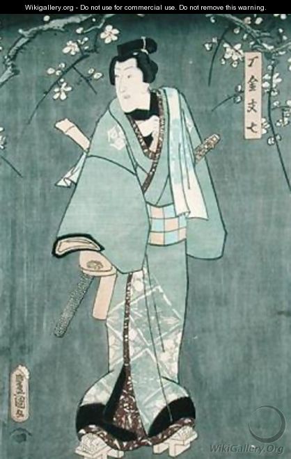 Detail of Character One from Five Characters from a Play by Toyokuni - Utagawa Kunisada