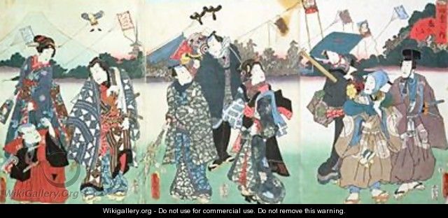 New Years festival - Utagawa Kunisada