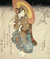 Iwai Kumesaburo II in the role of a lover - Utagawa Kunisada
