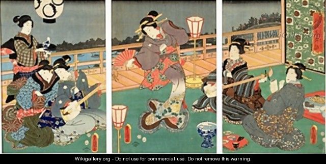 Courtesans Entertaining - Utagawa Kunisada