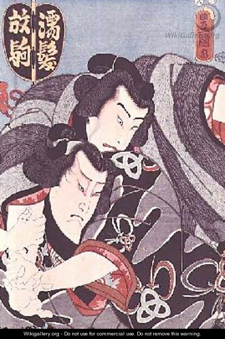 Two characters from a Kabuki play - Utagawa Kunisada