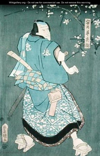 Detail of Character Two from Five Characters from a Play by Toyokuni - Utagawa Kunisada