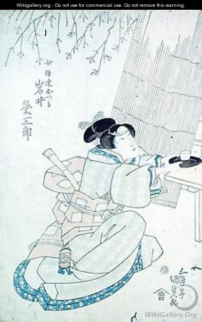 Iwai Kumesaturo as Date Otsura a Tea House Girl - Utagawa Kunisada