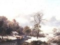 Travellers in a Winter Landscape - Frederick Marianus Kruseman