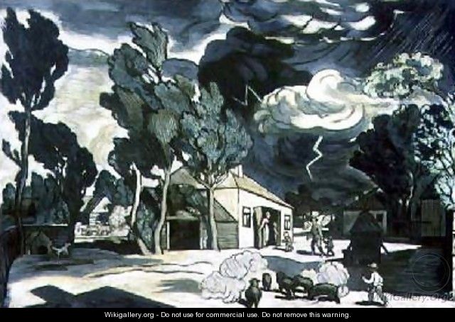 Landscape with Storm - Nikifor Krylov