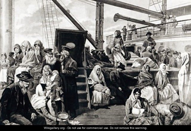 Steerage Passengers Emigrating to the United States of America from Germany - (after) Kuechler, Carl Hermann